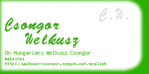 csongor welkusz business card